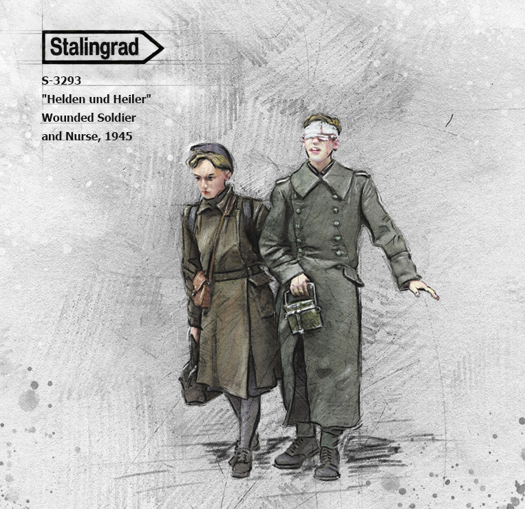 'Helden und Heiler' Wounded Soldier and Nurse, 1945